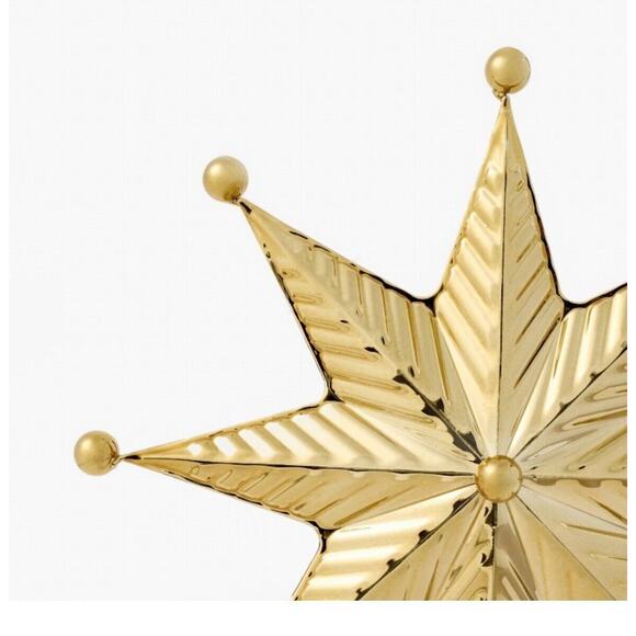 Hammered Metal Star Christmas TreeTopper Gold - Threshold New - Picture 3 of 8